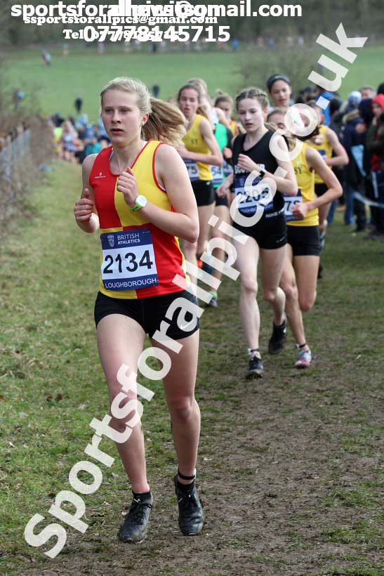 Womens under-17s 2019 British Athletics Inter Counties Cross Country, Prestwood Hall, Loughborough. Photo:  David T. Hewitson/Sports for All Pics
